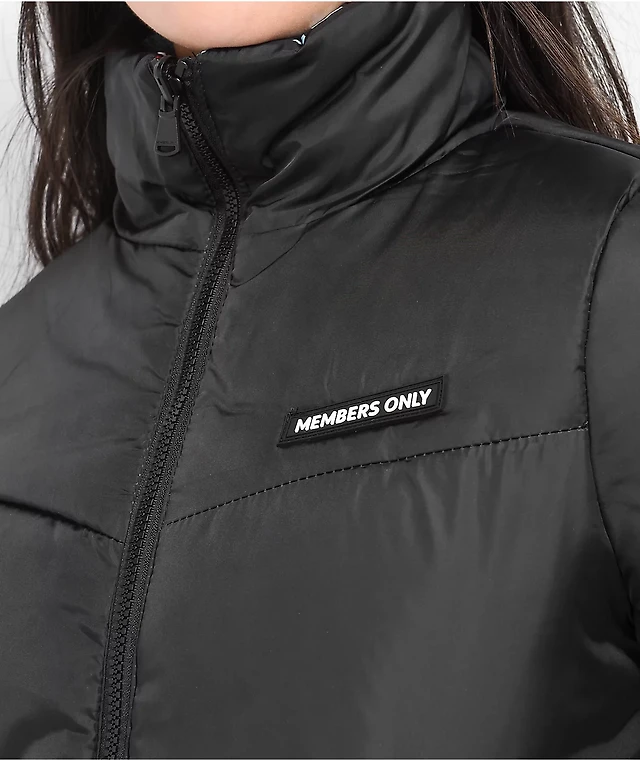 Members Only x Nickelodeon Black Reversible Puffer Jacket