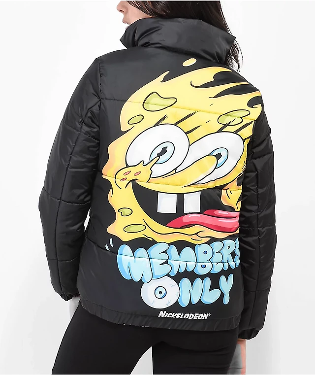 Members Only x Nickelodeon Black Reversible Puffer Jacket at Mall