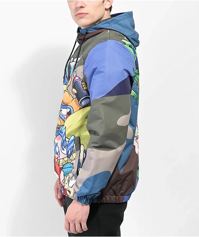 Members Only x Nickelodeon Entourage Blue Windbreaker Jacket at