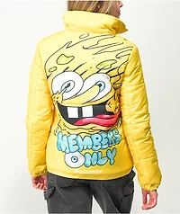 Members Only x Nickelodeon Hi-Shine Yellow Puffer Jacket