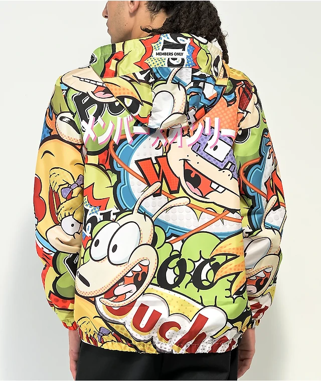 Members Only x Nickelodeon Kanji Multi Windbreaker Jacket at