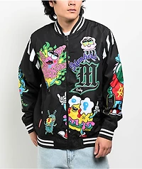 Members Only x Nickelodeon SpongeBob SquarePants Black Varsity Jacket
