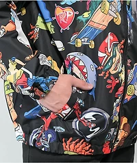 Members Only x Nicklodeon Rocket Power Black Windbreaker Jacket