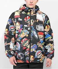 Members Only x Nicklodeon Rocket Power Black Windbreaker Jacket