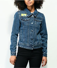Members Only x SpongeBob Reversable Denim Trucker Jacket