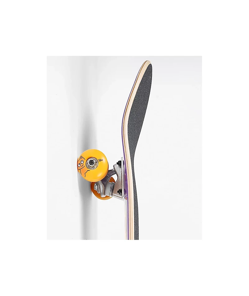 Meow Big Cat Checker Twist 8.25" Skateboard Complete