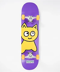 Meow Big Cat Checker Twist 8.25" Skateboard Complete