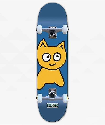 Meow Big Cat Navy 8.25" Skateboard Complete