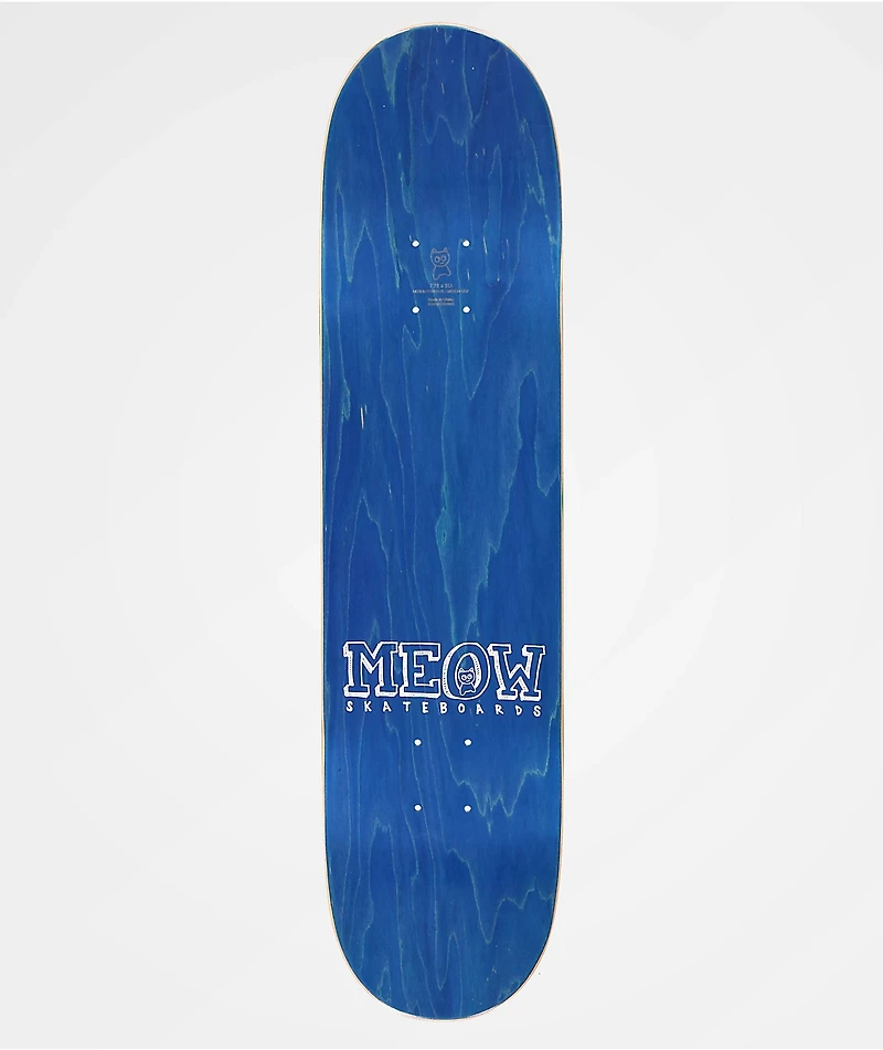 Meow Big Cat Purple 7.75" Skateboard Deck