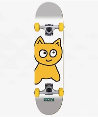 Meow Big Cat White 7.75" Skateboard Complete