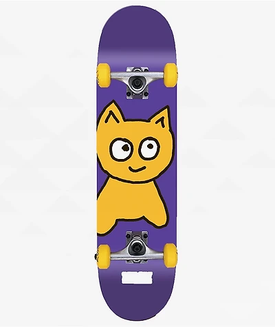 Meow Kids Big Cat Purple 7.0" Soft Top Skateboard Complete