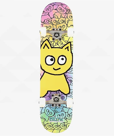 Meow Kids Sticker Pile Big Cat 7.25" Skateboard Complete