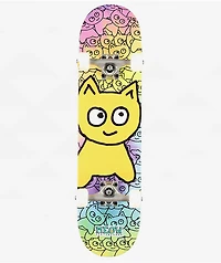 Meow Kids Sticker Pile Big Cat 7.25" Skateboard Complete
