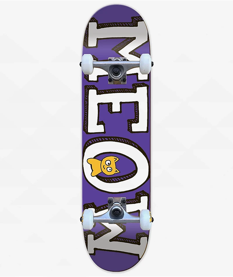 Meow Logo Purple 8.25" Skateboard Complete