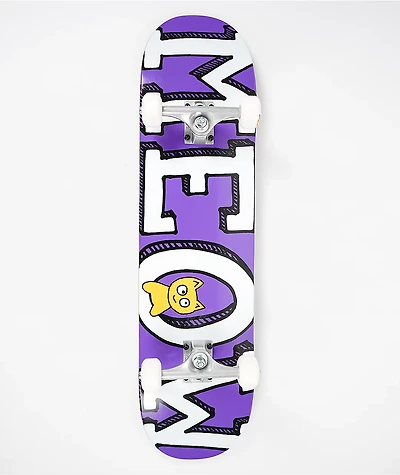 Meow Logo Purple 8.25" Skateboard Complete