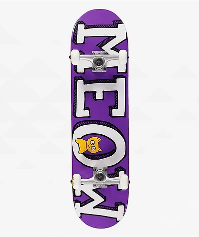Meow Logo Purple 8.25" Skateboard Complete