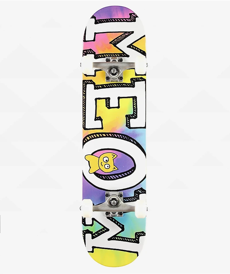 Meow Logo Tie Dye 7.5" Skateboard Complete