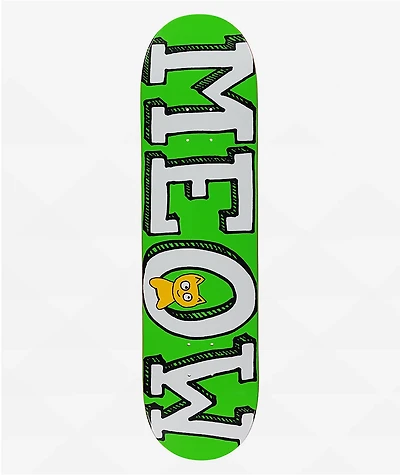 Meow Skateboards Green Logo 8.25" Skateboard Deck