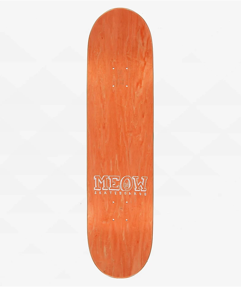 Meow Skateboards Teal Logo 8.0" Skateboard Deck