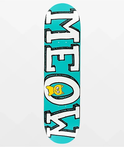 Meow Teal Logo 8.0" Skateboard Deck