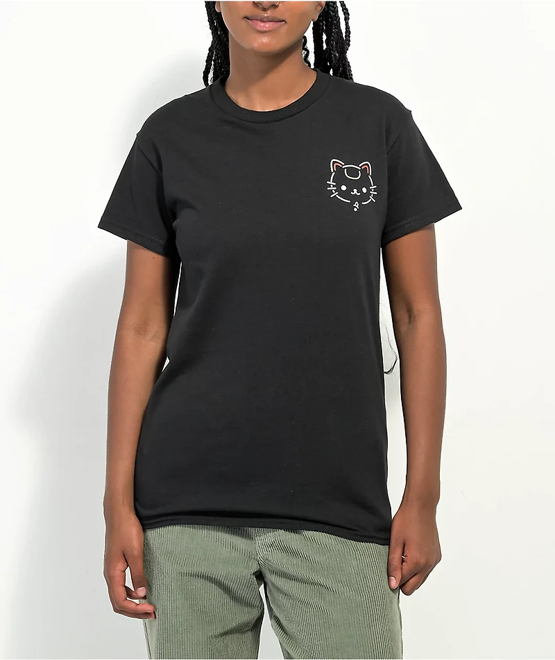 Meow Tuna Cat Black T-Shirt
