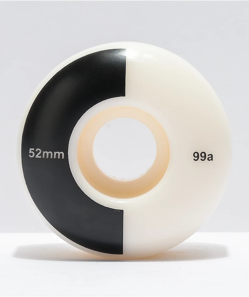 Mercer 52mm 99a Black & White Skateboard Wheels