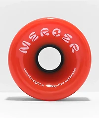 Mercer 65mm 80a Red Cruiser Skateboard Wheels