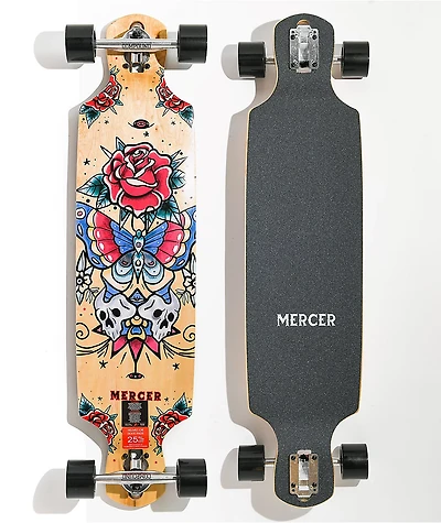 Mercer Tattoo 38" Double Drop Longboard Complete
