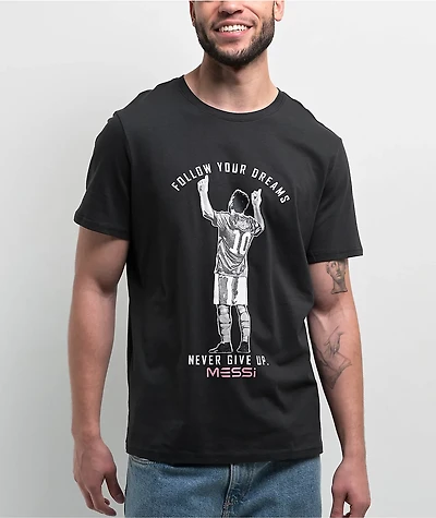 Messi Cheer Black T-Shirt