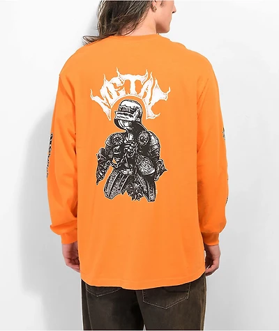 Metal Chain Flail Orange Long Sleeve T-Shirt