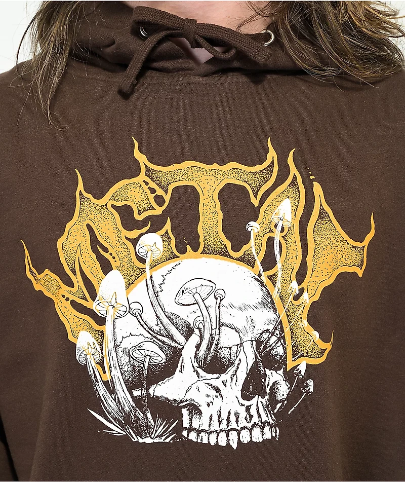Metal Mushroom Glow Brown Hoodie