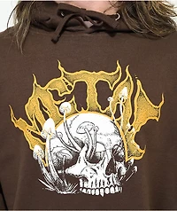 Metal Mushroom Glow Brown Hoodie