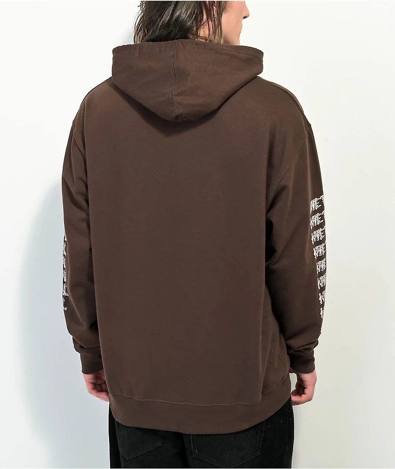 Metal Mushroom Glow Brown Hoodie