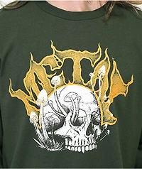 Metal Mushroom Green Long Sleeve T-Shirt