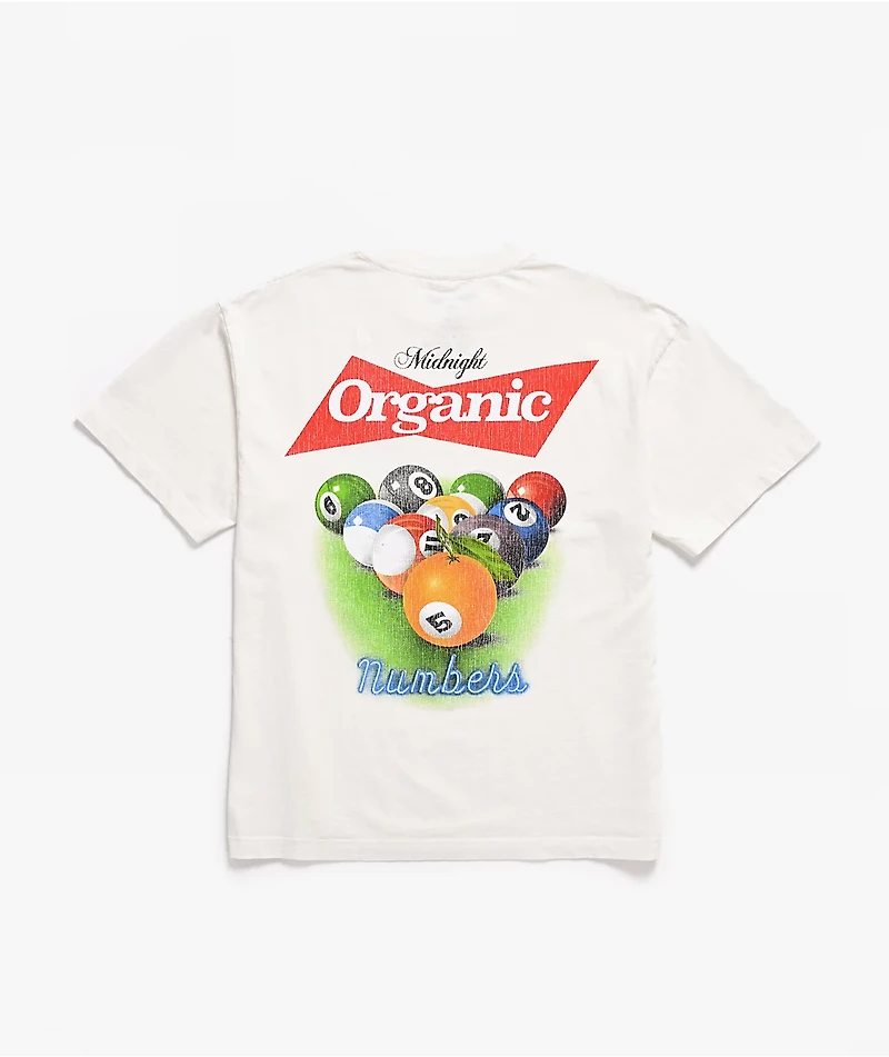 Midnight Organic Billiards White T-Shirt