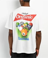 Midnight Organic Billiards White T-Shirt