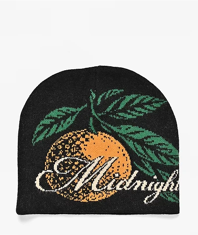 Midnight Organic Citrus Black Skully Beanie