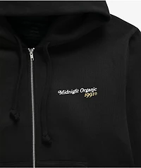 Midnight Organic Citrus Black Zip Hoodie