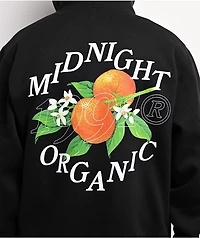 Midnight Organic Citrus Black Zip Hoodie