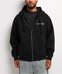 Midnight Organic Citrus Black Zip Hoodie
