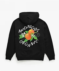 Midnight Organic Citrus Black Zip Hoodie