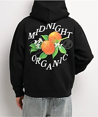 Midnight Organic Citrus Black Zip Hoodie