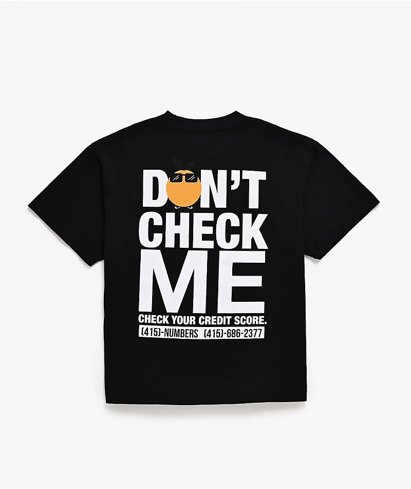 Midnight Organic Don't Check Me Black T-Shirt