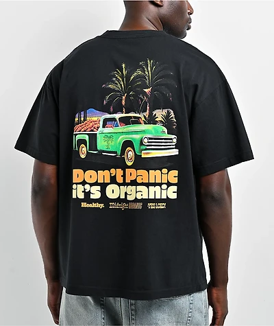 Midnight Organic Don't Panic Black T-Shirt
