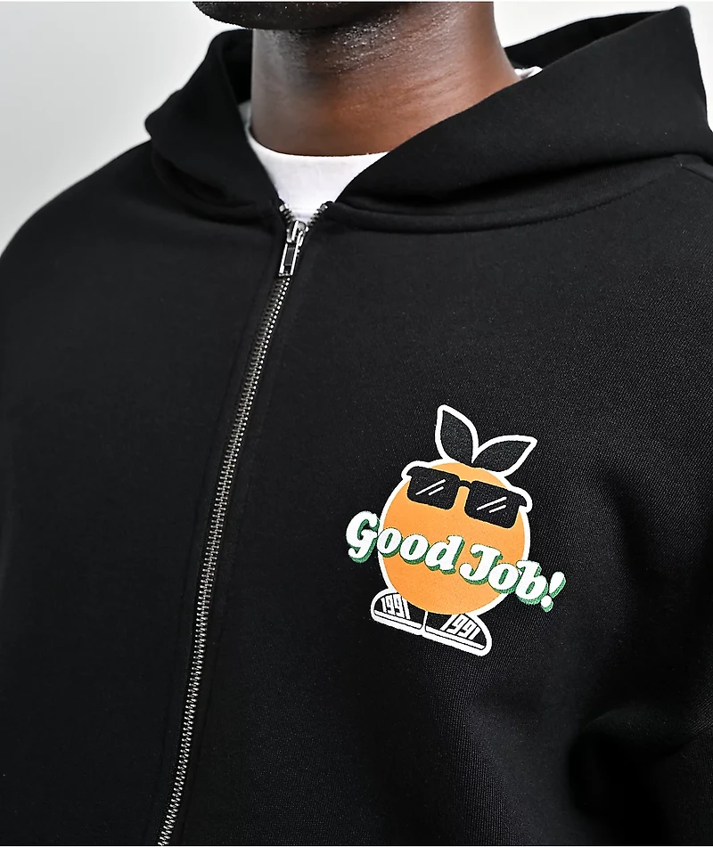 Midnight Organic Good Job! Black Zip Hoodie