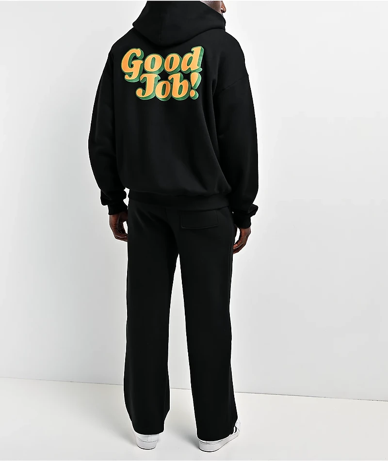 Midnight Organic Good Job! Black Zip Hoodie