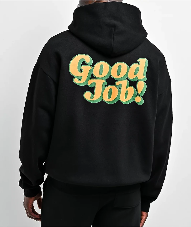Midnight Organic Good Job! Black Zip Hoodie