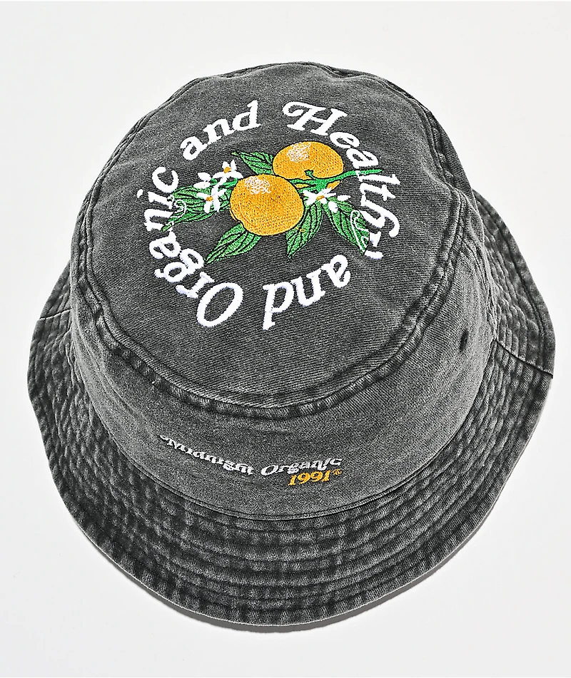 Midnight Organic Healthy Grey Wash Bucket Hat