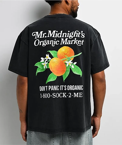 Midnight Organic Market Vintage Black T-Shirt