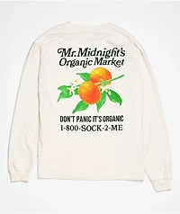 Midnight Organic Market White Long Sleeve T-Shirt